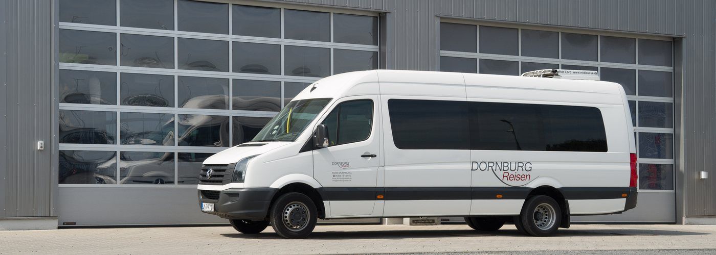 Volkswagen Crafter 19-seater minibus of Dornburg Reisen, side view